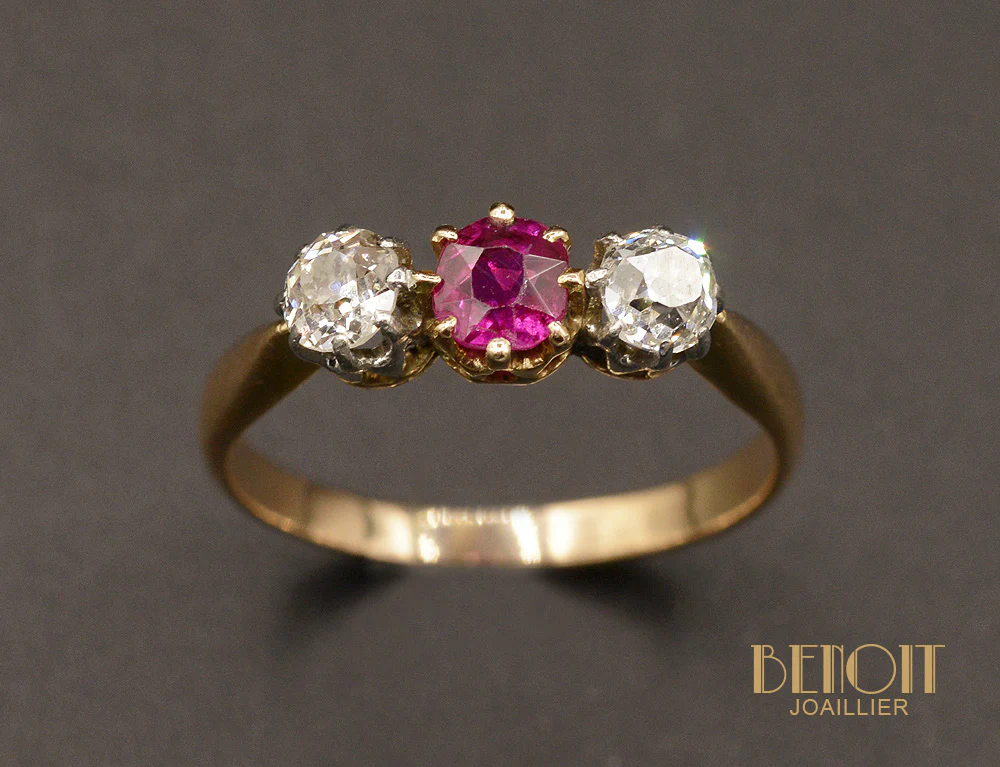 Trilogie Vintage Diamants et Rubis - Image 2