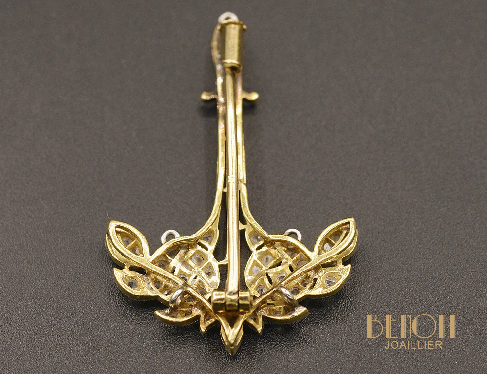 Broche Pendentif Bouquet de roses Diamants - Image 3