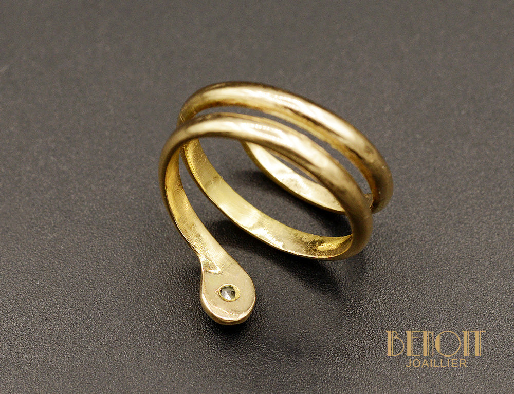 Bague Serpent Vintage Diamant - Image 4