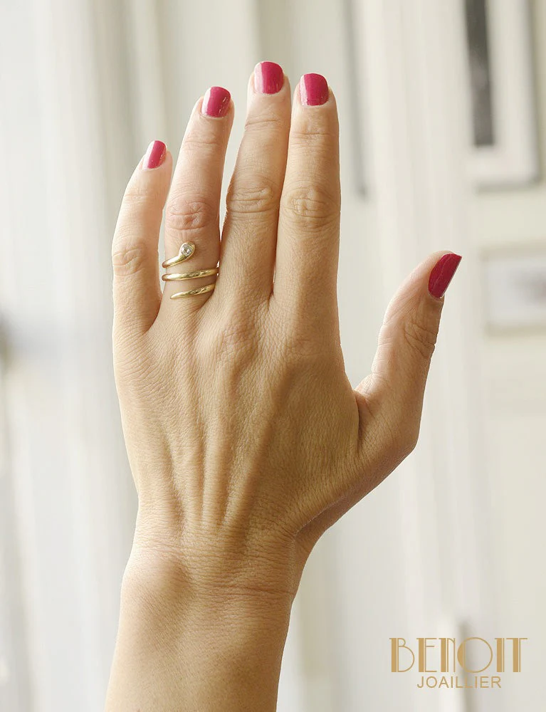 Bague Serpent Vintage Diamant - Image 5