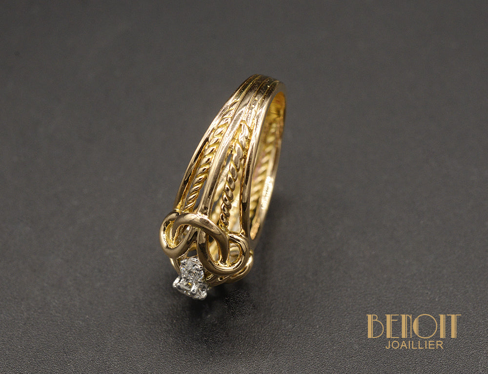 Bague Cocktail Diamants 1950 - Image 4