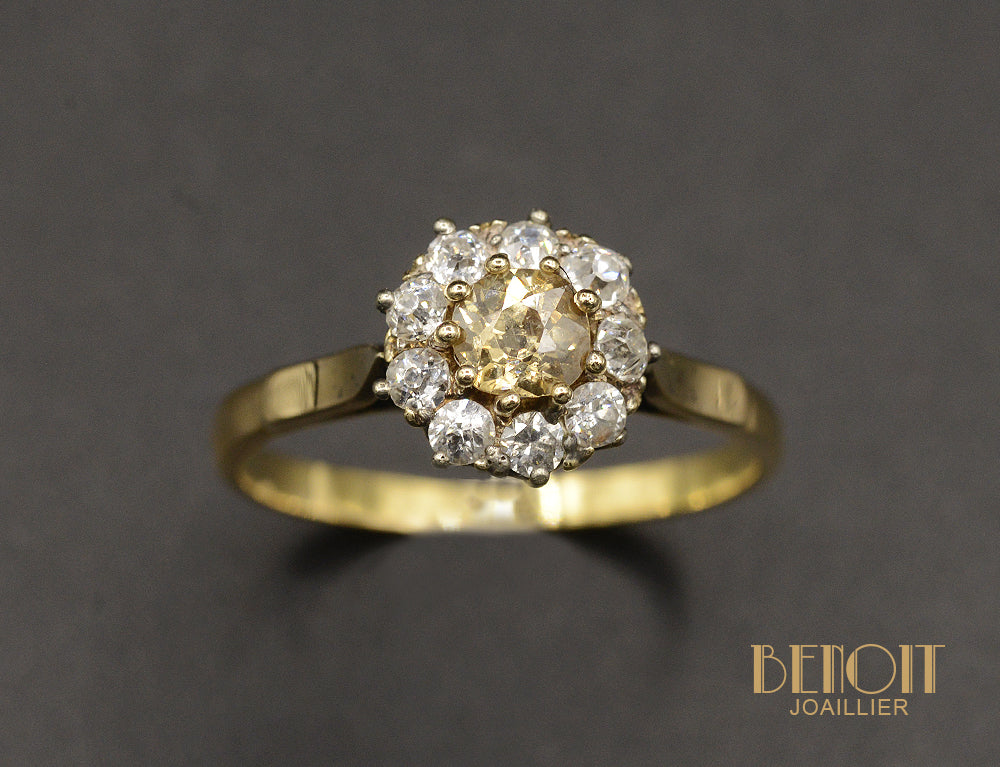 Bague Marguerite Diamant Jaune - Image 2
