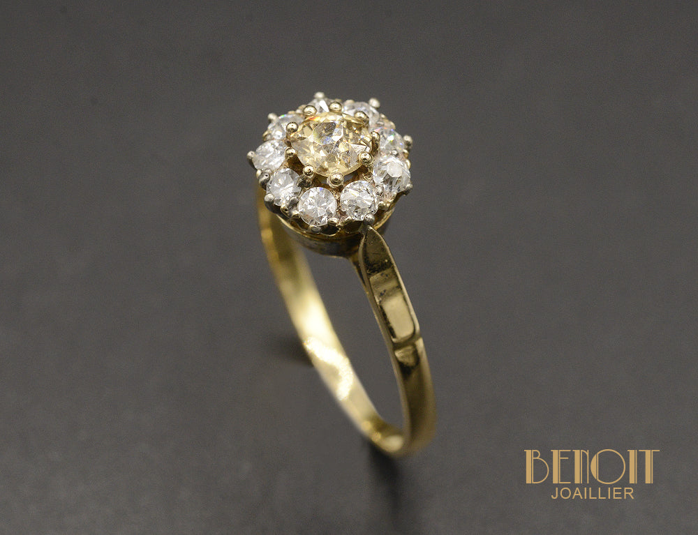 Bague Marguerite Diamant Jaune - Image 3