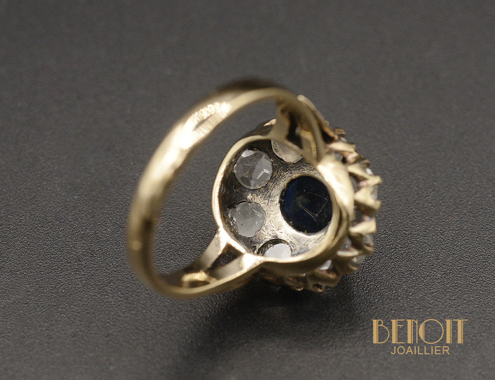Bague Pompadour Saphir Diamants - Image 5