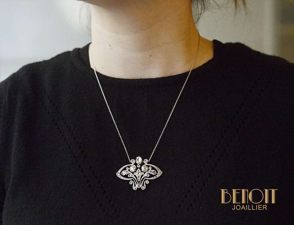 Collier "Les Recyclés" Platine et Diamants - Image 4