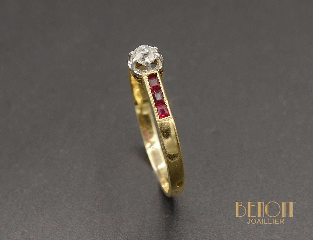 Solitaire Diamant Rubis Verneuil - Image 3