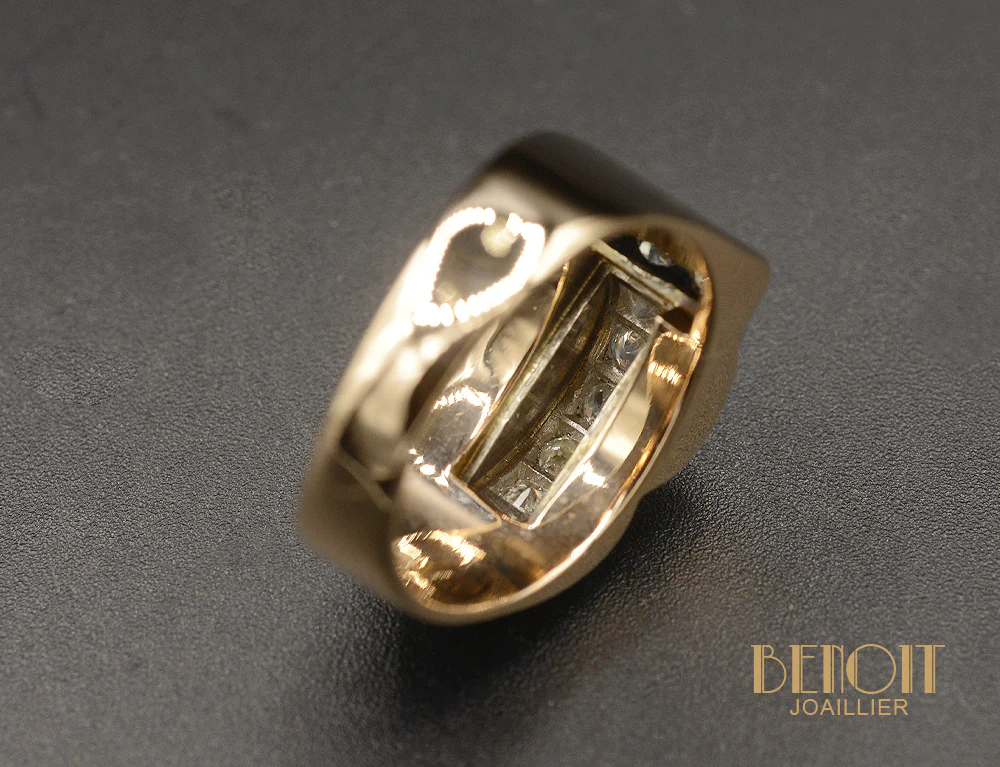 Bague Tank Or et Diamants - Image 4