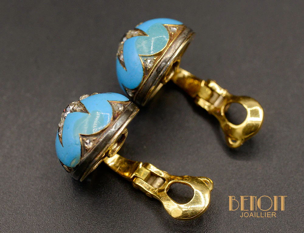 Boucles d'Oreilles Clip Email et Diamants - Image 4