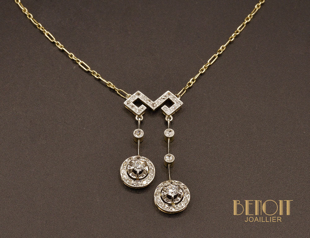 Collier Négligé Art Déco et Diamants - Image 2