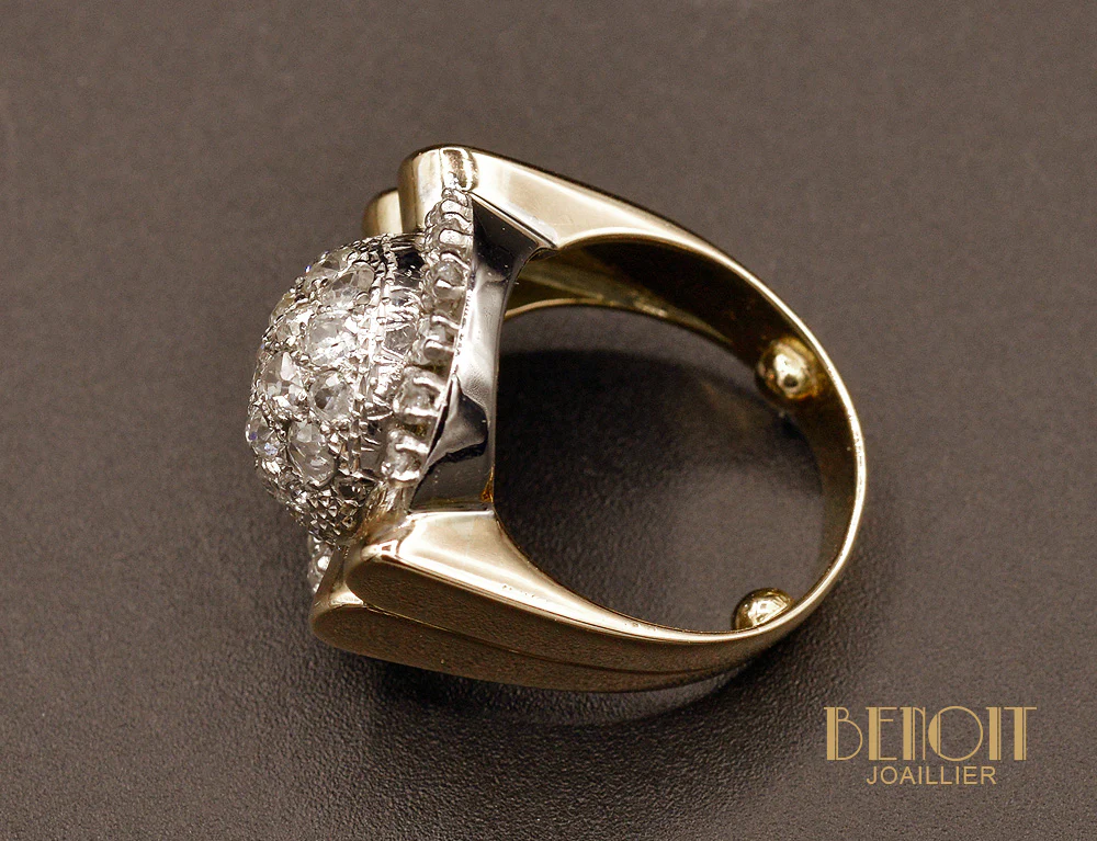 Bague Tank Or et Diamants - Image 4