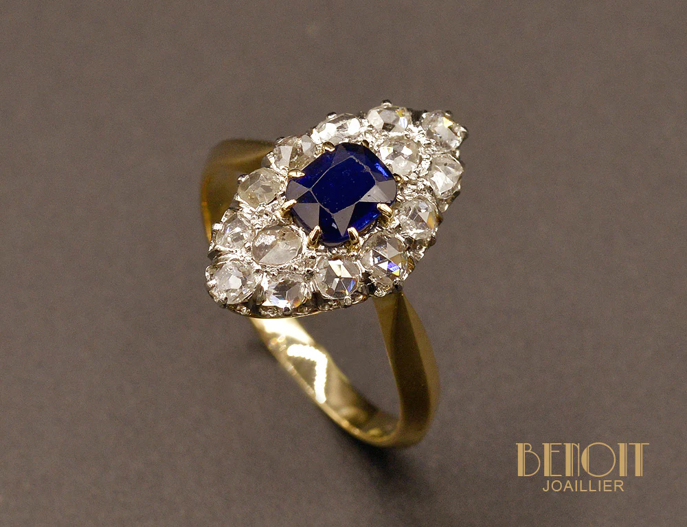 Marquise Saphir et Diamants - Image 3