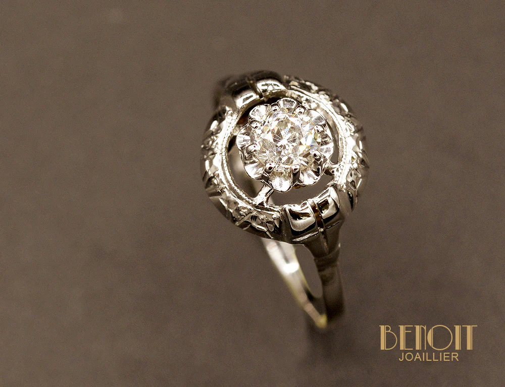 Bague Art Déco Diamant - Image 3