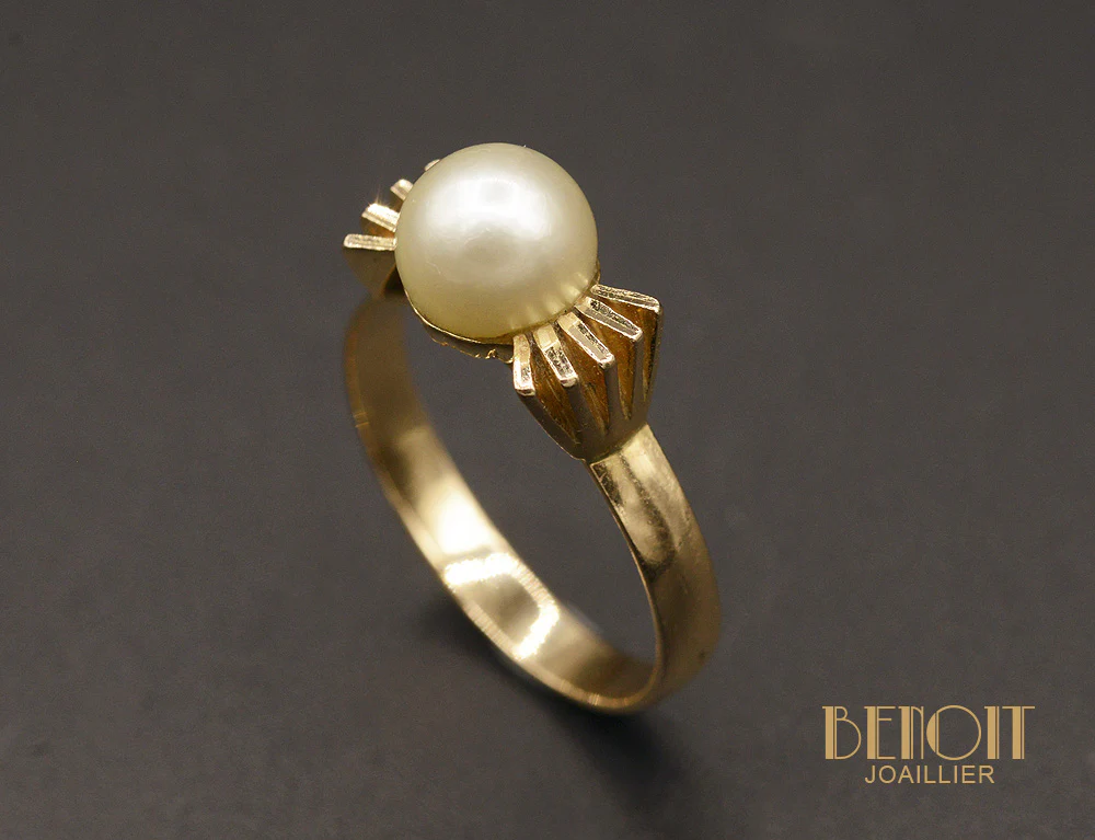 Bague Nœud Perle de Culture - Image 2