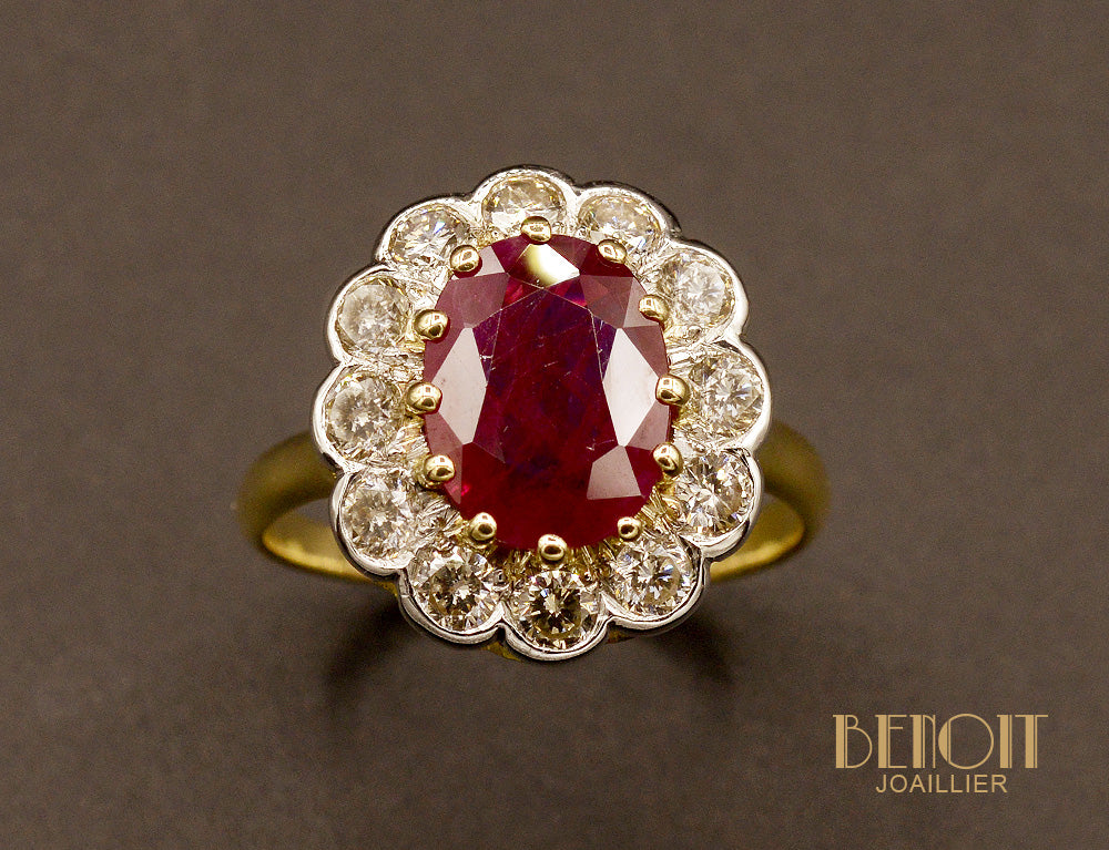 Bague Rubis Pompadour - Image 2