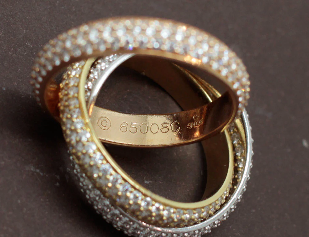 Alliance Cartier "Trinity" 3 Ors Pavée Diamants - Image 5