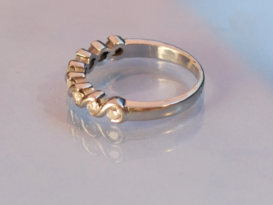 Alliance diamants et or blanc - Image 3