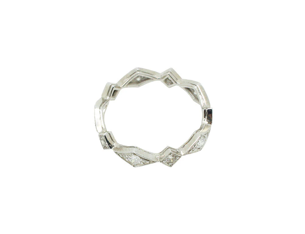 Alliance Création Benoit Joaillier "Losange" Or Gris et Diamants - Image 3
