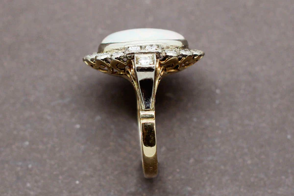 Bague 1900 Opale et Diamants - Image 4