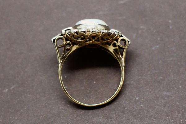 Bague 1900 Opale et Diamants - Image 5