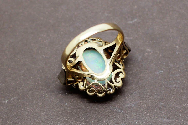 Bague 1900 Opale et Diamants - Image 6