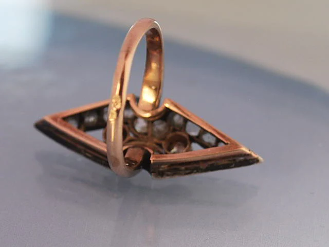 Bague 1900 or et diamants - Image 2