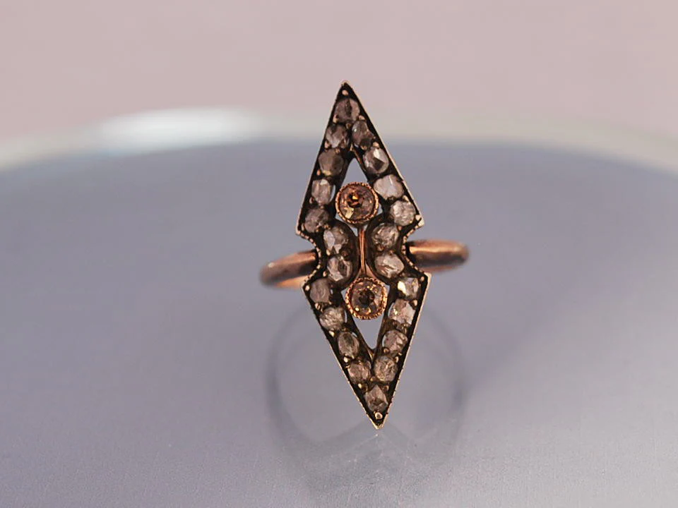 Bague 1900 or et diamants - Image 4