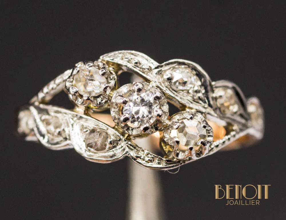 Bague 1900 Trilogie de Diamants - Image 3