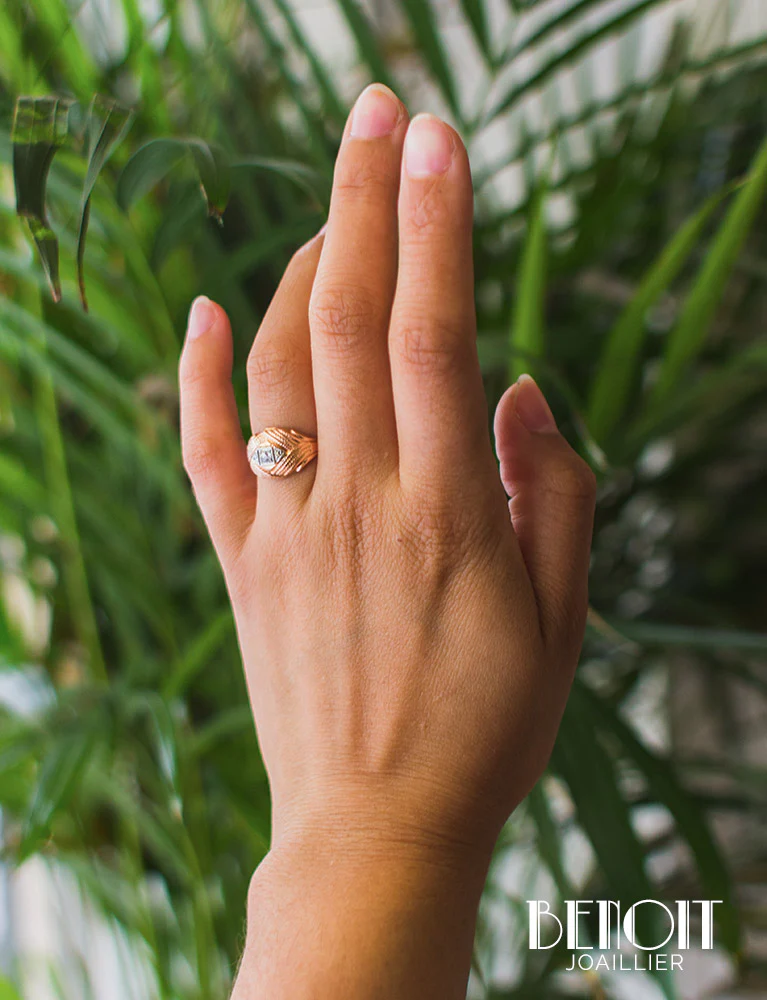 Bague 1950 Diamant Or Rose - Image 7
