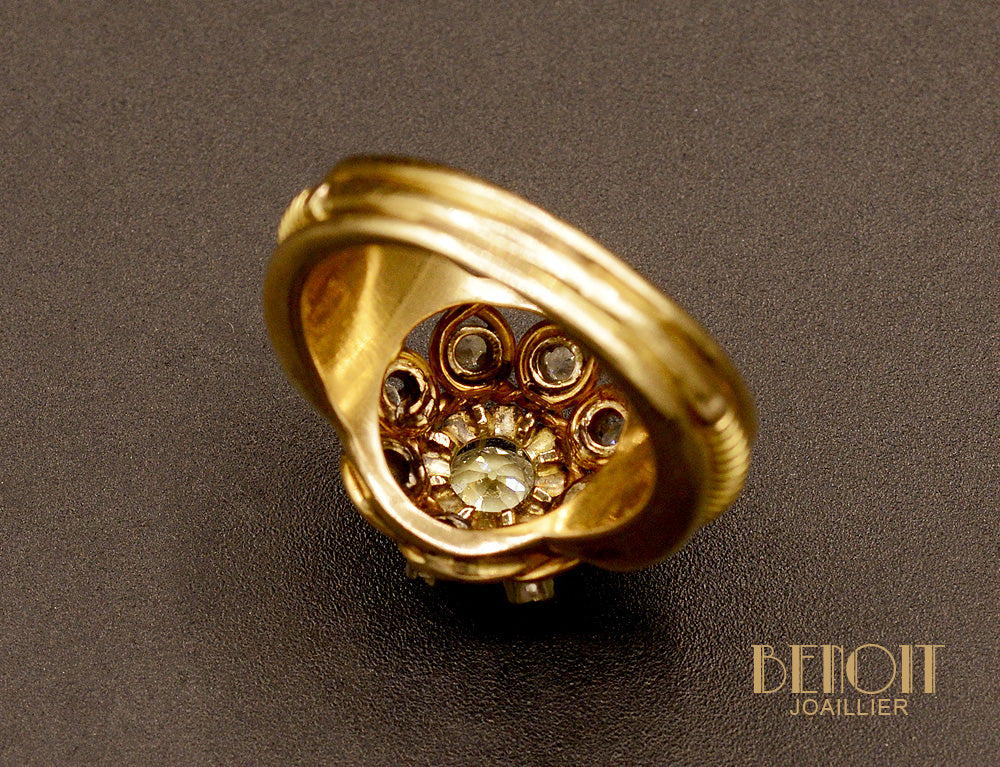 Bague 1950 Diamants et Or Jaune - Image 6