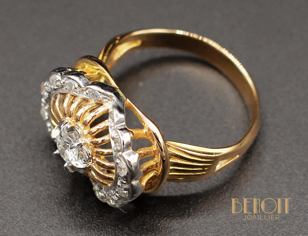 Bague 1950 Or Diamants - Image 4