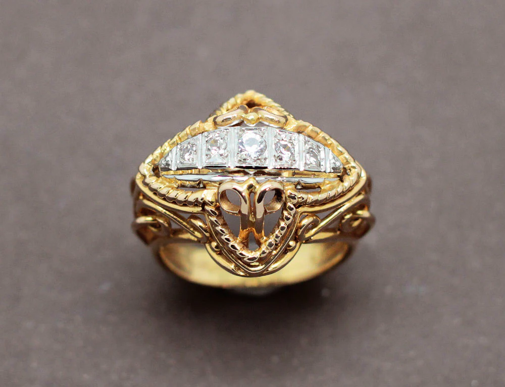 Bague 1950 Or et Diamants - Image 2