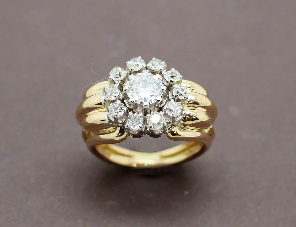 Bague 1950 Or et Diamants - Image 2