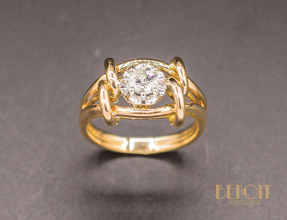 Bague 1950 Or et Diamants - Image 2