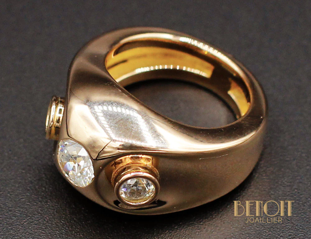 Bague 1950 Or Jaune - Image 3