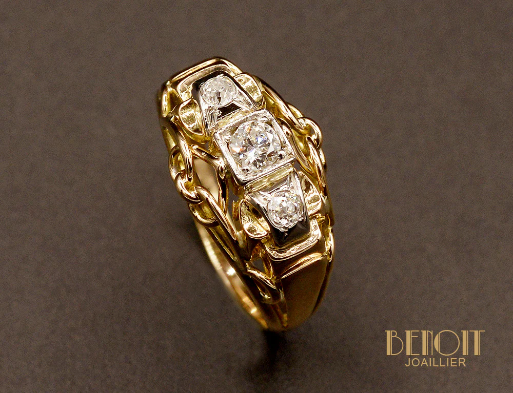 Bague 1950 Or et Diamants - Image 3