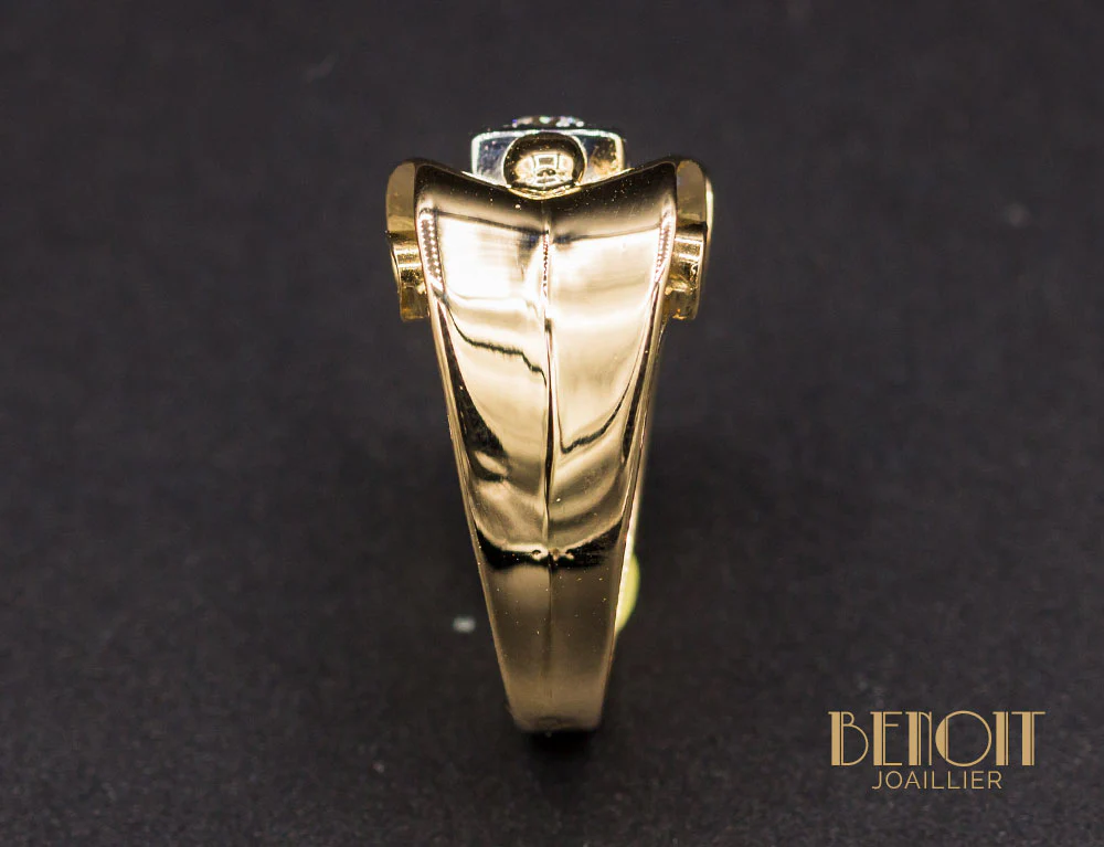 Bague 1950 Or Rose Diamant - Image 5