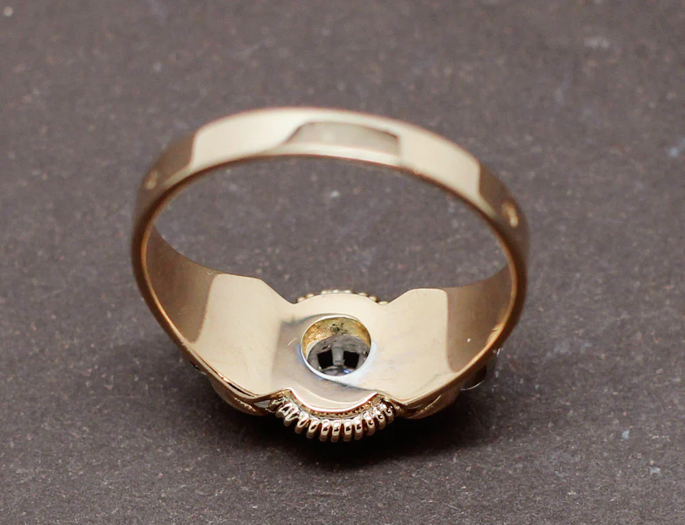 Bague 1950 Or Rose Diamant - Image 7