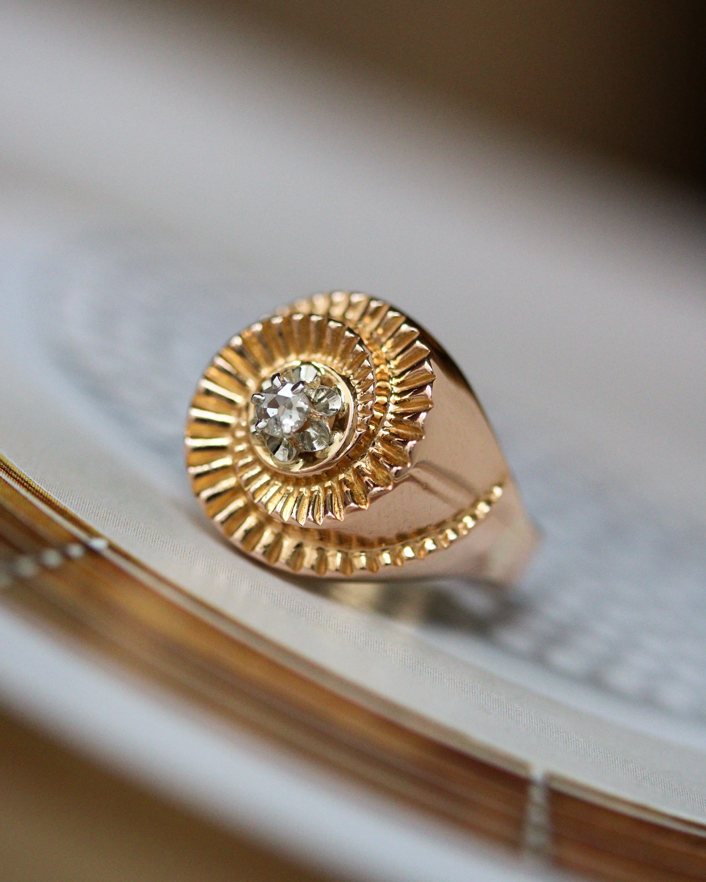 Bague 1950 Tourbillon Or et Diamant - Image 7