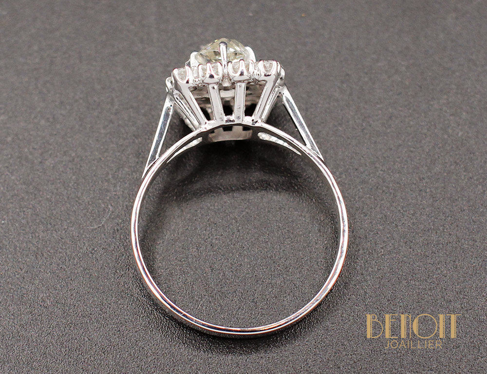 Bague 1960 Or Blanc Diamants - Image 5