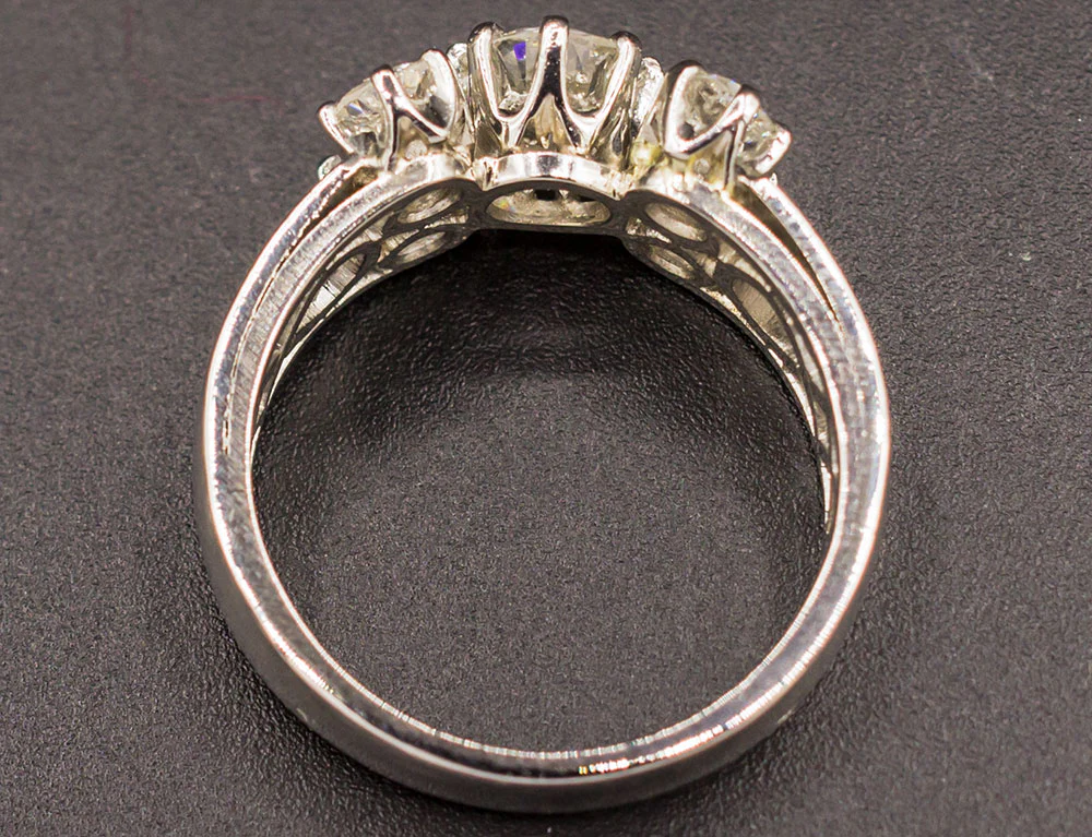 Bague 5 Diamants Platine - Image 4