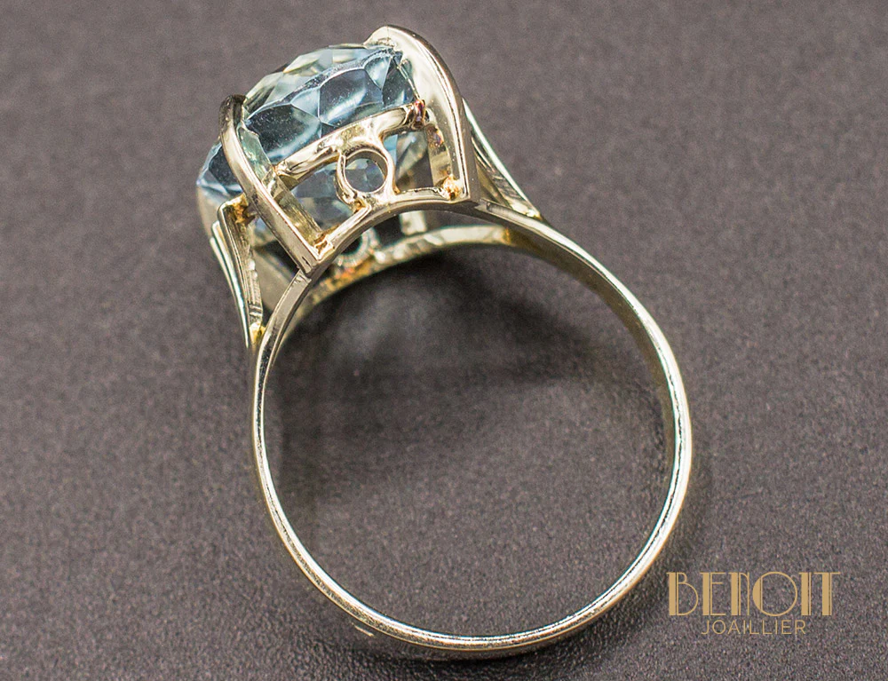 Bague Aigue-Marine Or Blanc - Image 5