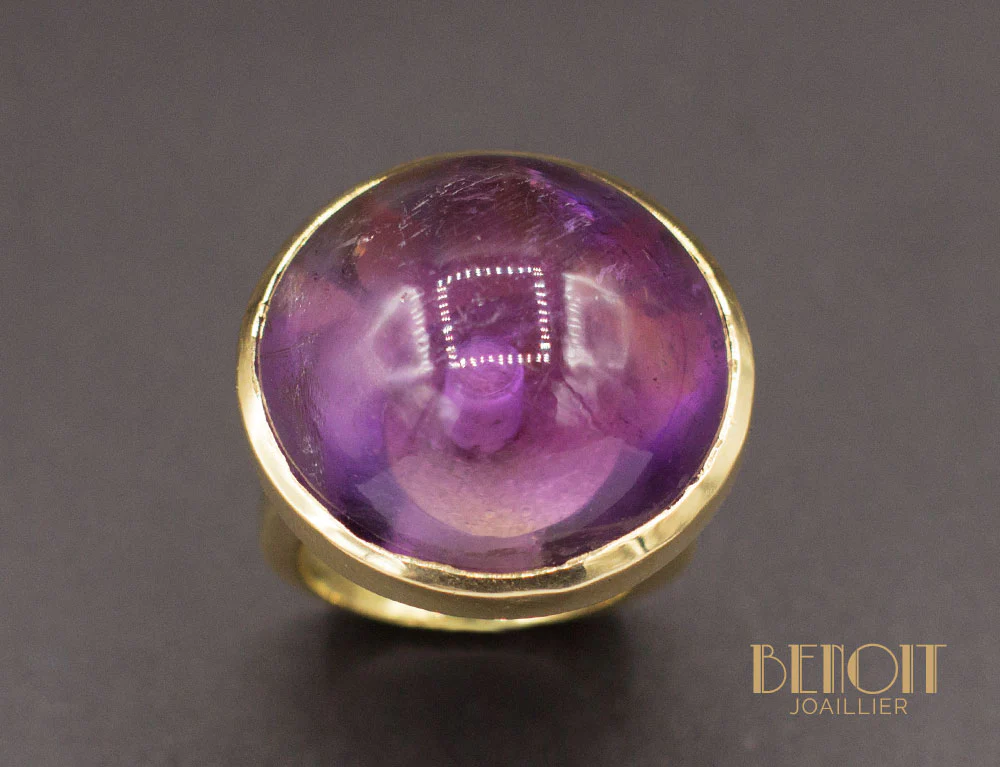 Bague Améthyste Or Jaune - Image 2