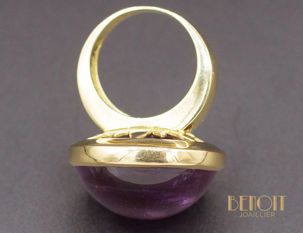 Bague Améthyste Or Jaune - Image 5