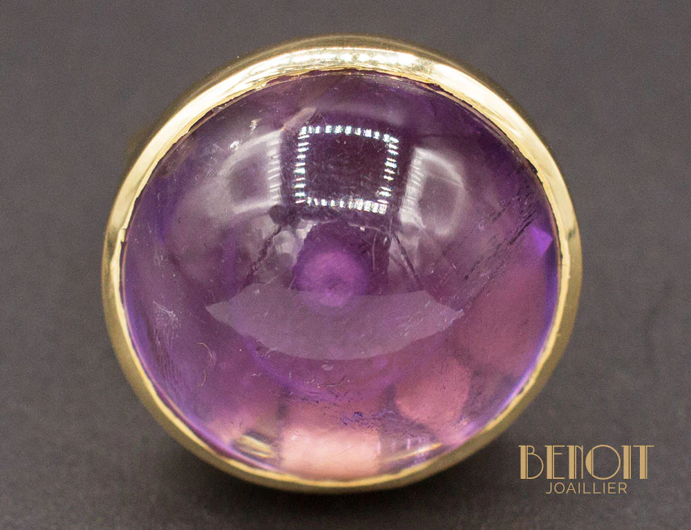 Bague Améthyste Or Jaune - Image 6