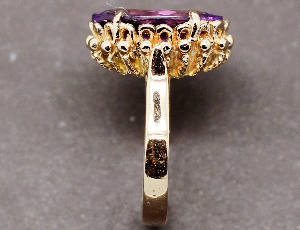 Bague Améthyste Or Jaune - Image 4