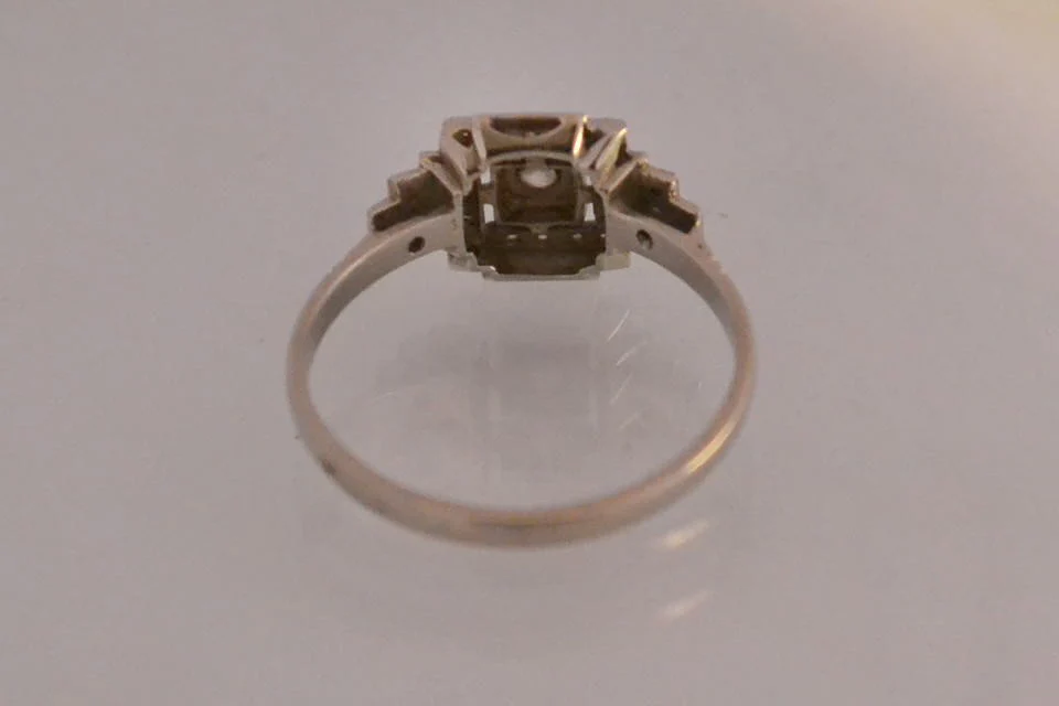 Bague Ancienne Art Déco Diamants - Image 3