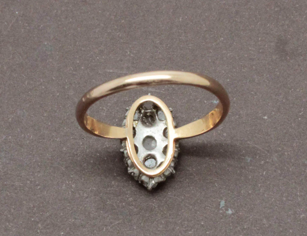 Bague Ancienne Marquise Diamants - Image 5