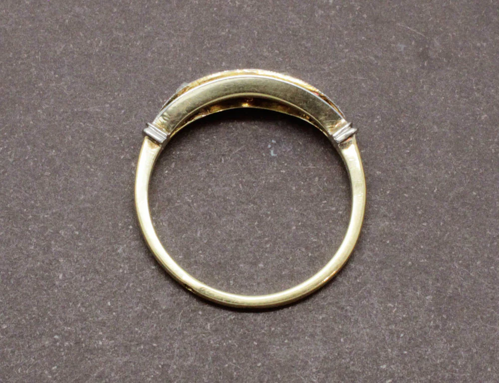 Bague Ancienne Or Platine Diamants - Image 4