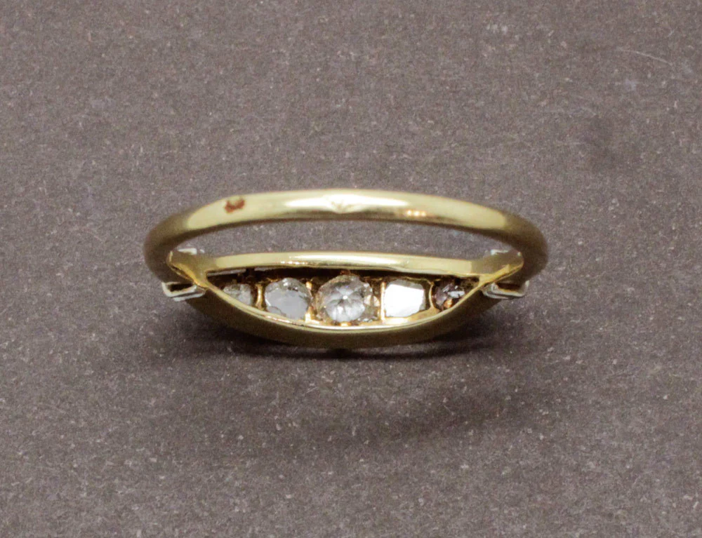 Bague Ancienne Or Platine Diamants - Image 5
