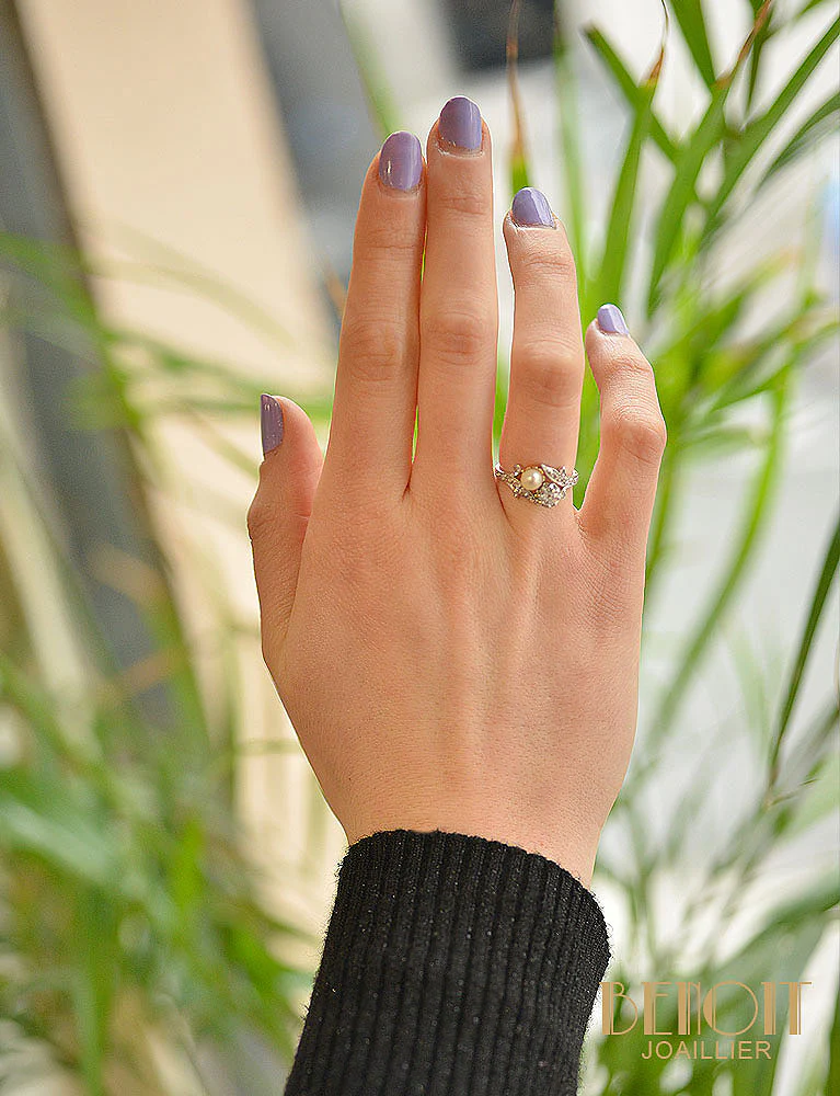 Toi et Moi Diamant et Perle Fine - Image 5